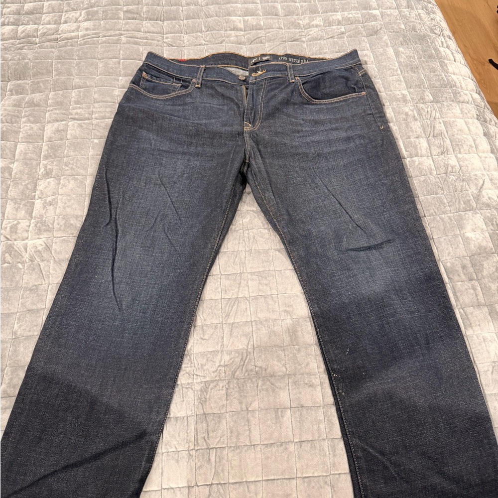7 For All Mankind Dark Blue Straight Jeans
